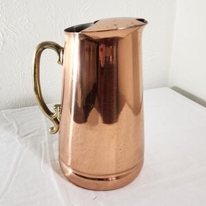 Vintage ODI Copper Pitcher with Brass Handle